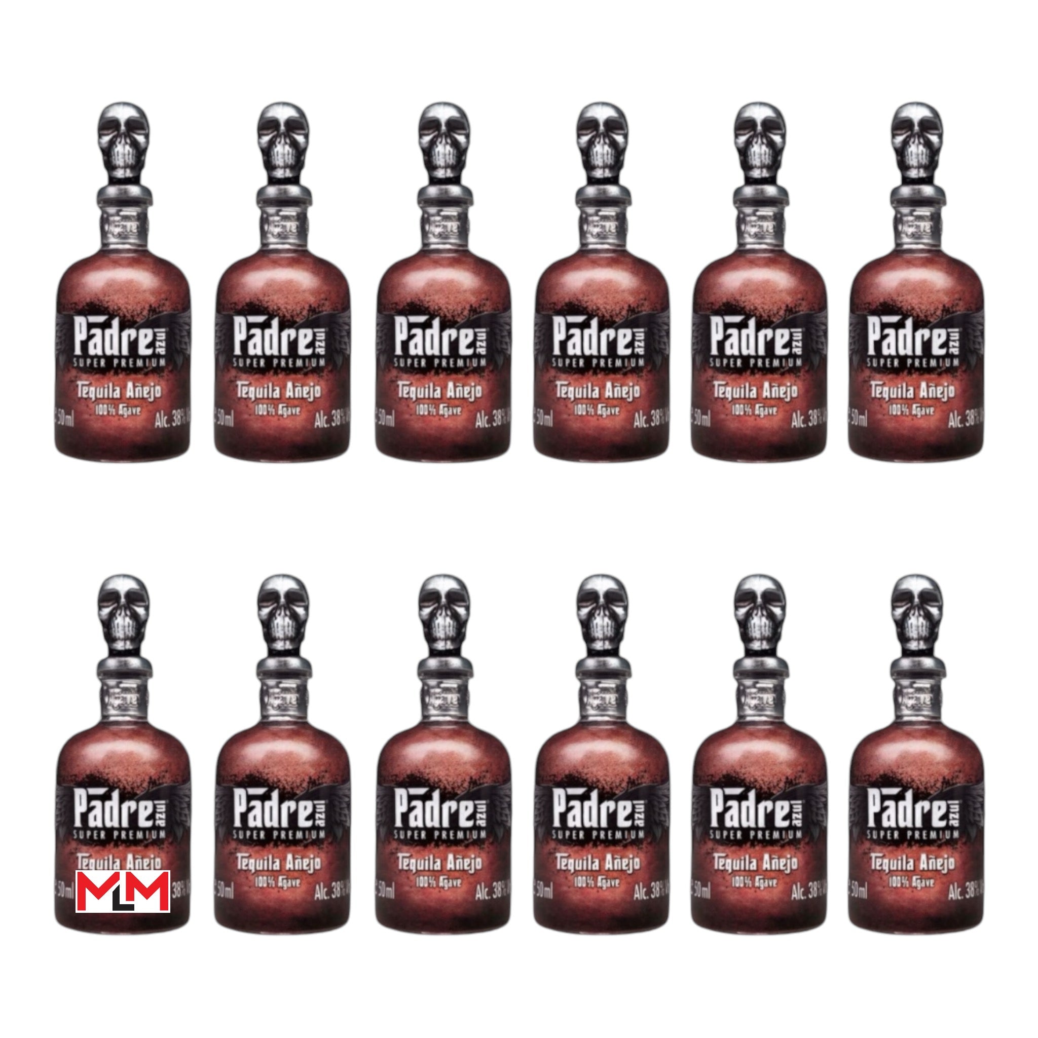 Padre Azul Super Premium Anejo Tequila 50ml Bottle 12-Pack