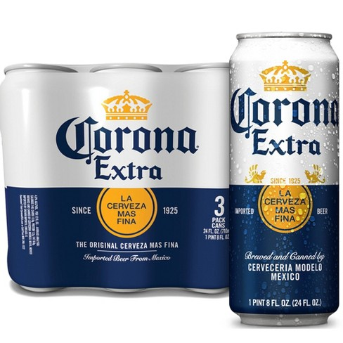 Corona Extra Lager Beer 24-Oz Can 3-Pack