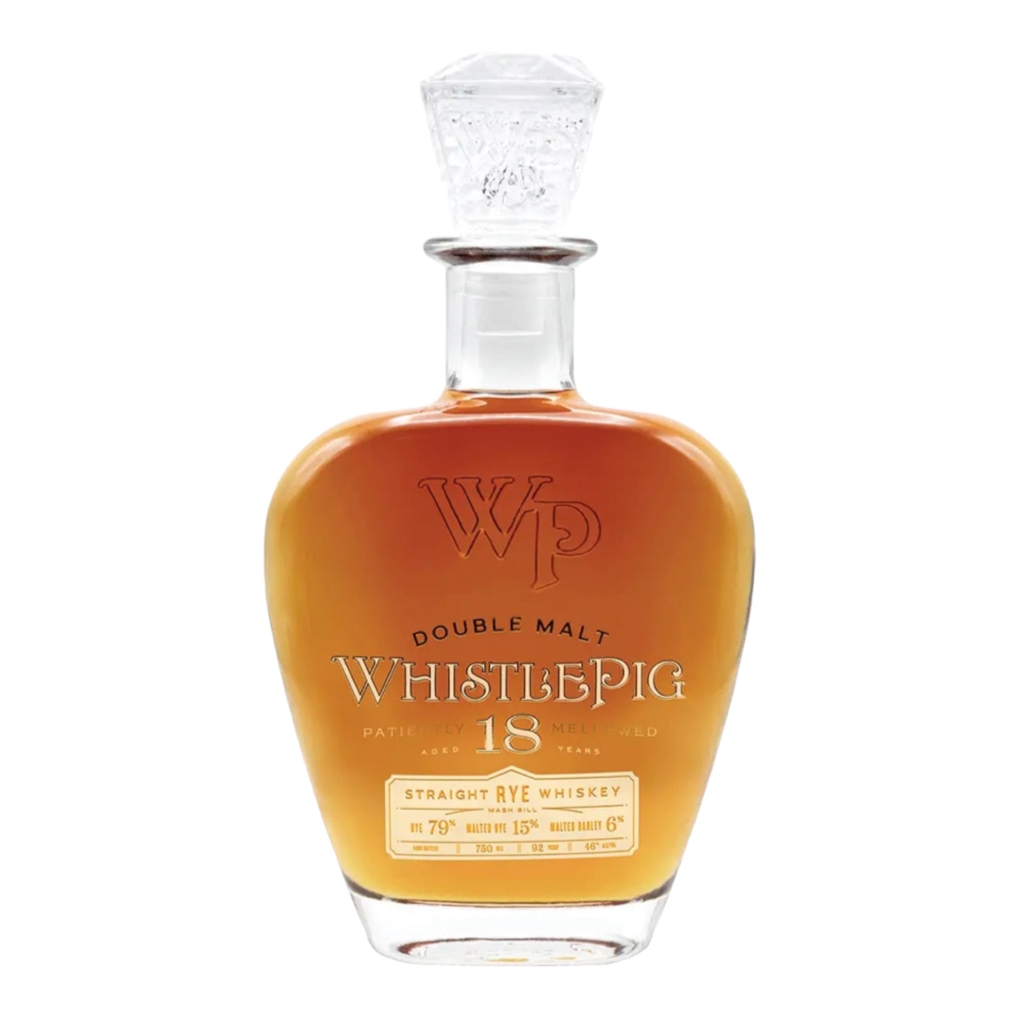 WhistlePig 18 Year Old Double Malt Straight Rye Whiskey 750ml