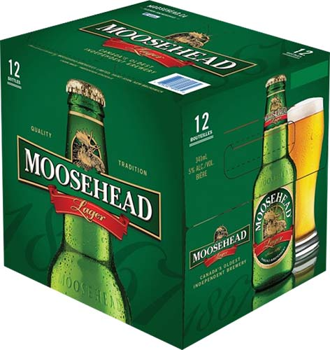 Moosehead Canadian Lager Beer 12-Oz Bottle 12-Pack