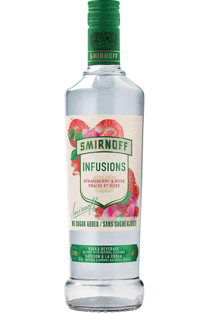 Smirnoff Zero Sugar Infusions Strawberry & Rose Vodka 750ml
