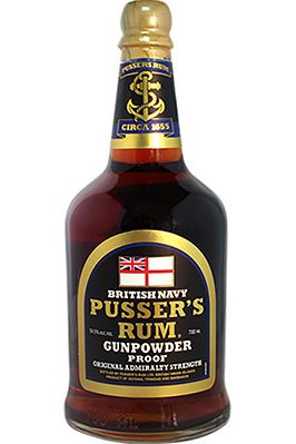 Pusser's British Navy Gunpowder Proof Black Label Rum 750ml