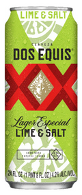 Dos Equis XX Lime & Salt Lager Especial Beer 24-Oz Can