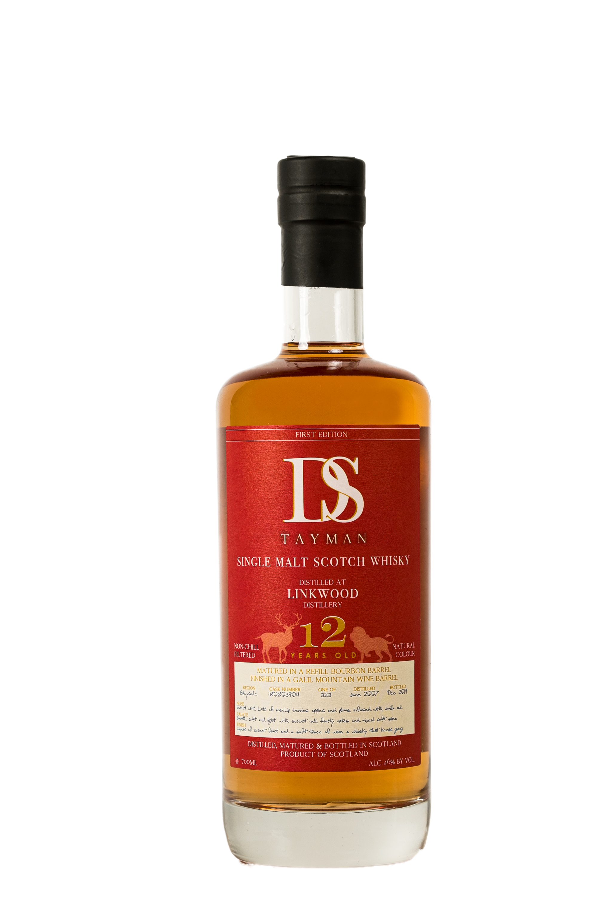 DS Tayman 12 Year Old Single Malt Scotch Whisky 750ml