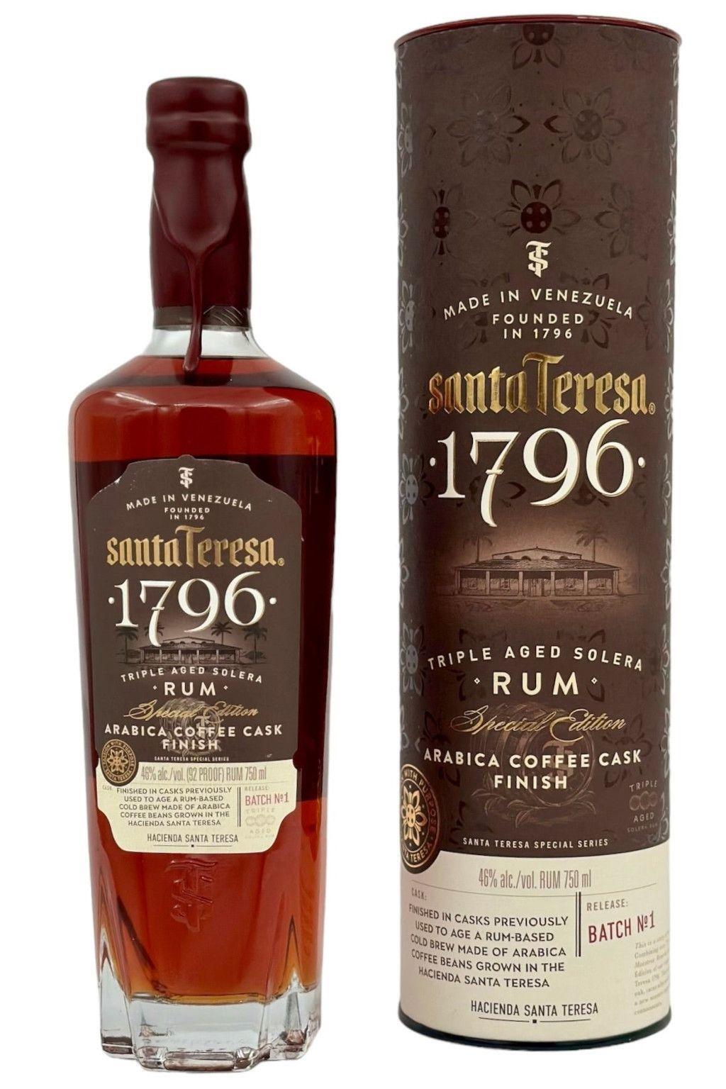 Santa Teresa 1796 Limited Edition Arabica Coffee Cask Finish Triple Aged Solera Rum 750ml