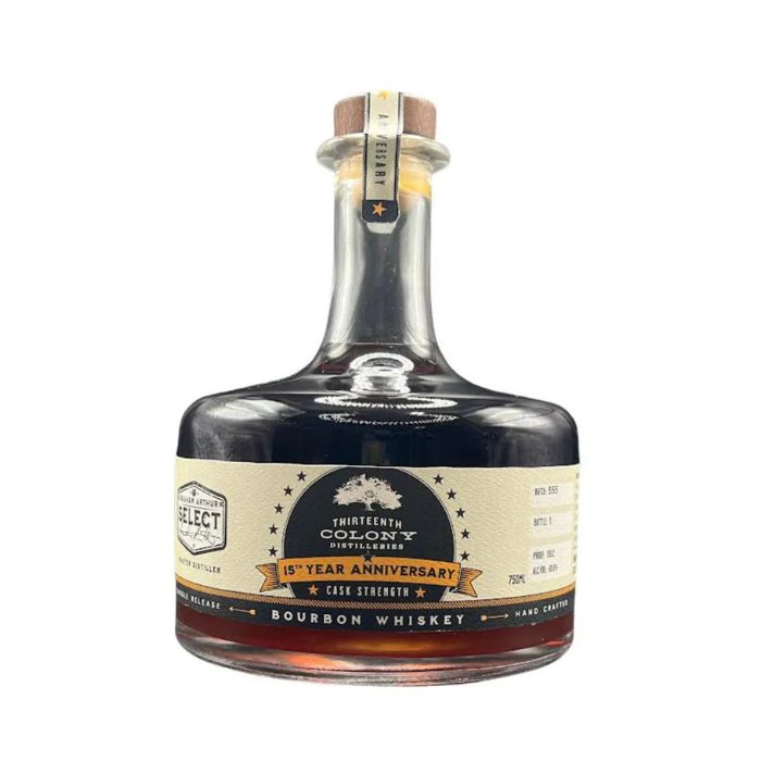 Thirteenth Colony Distillery 15th Anniversary Cask Strength Bourbon Whiskey