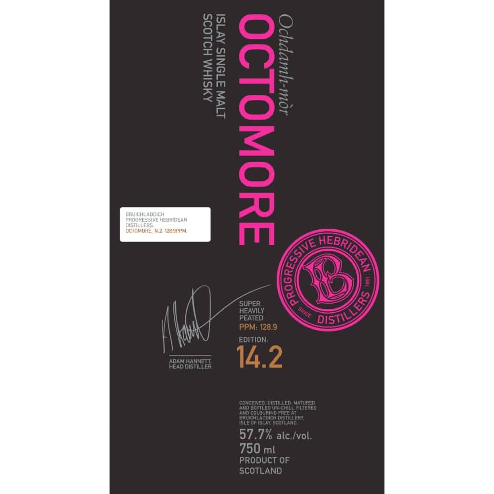 Bruichladdich Octomore Edition 14.2 Super Heavily Peated Single Malt Scotch Whisky 750ml