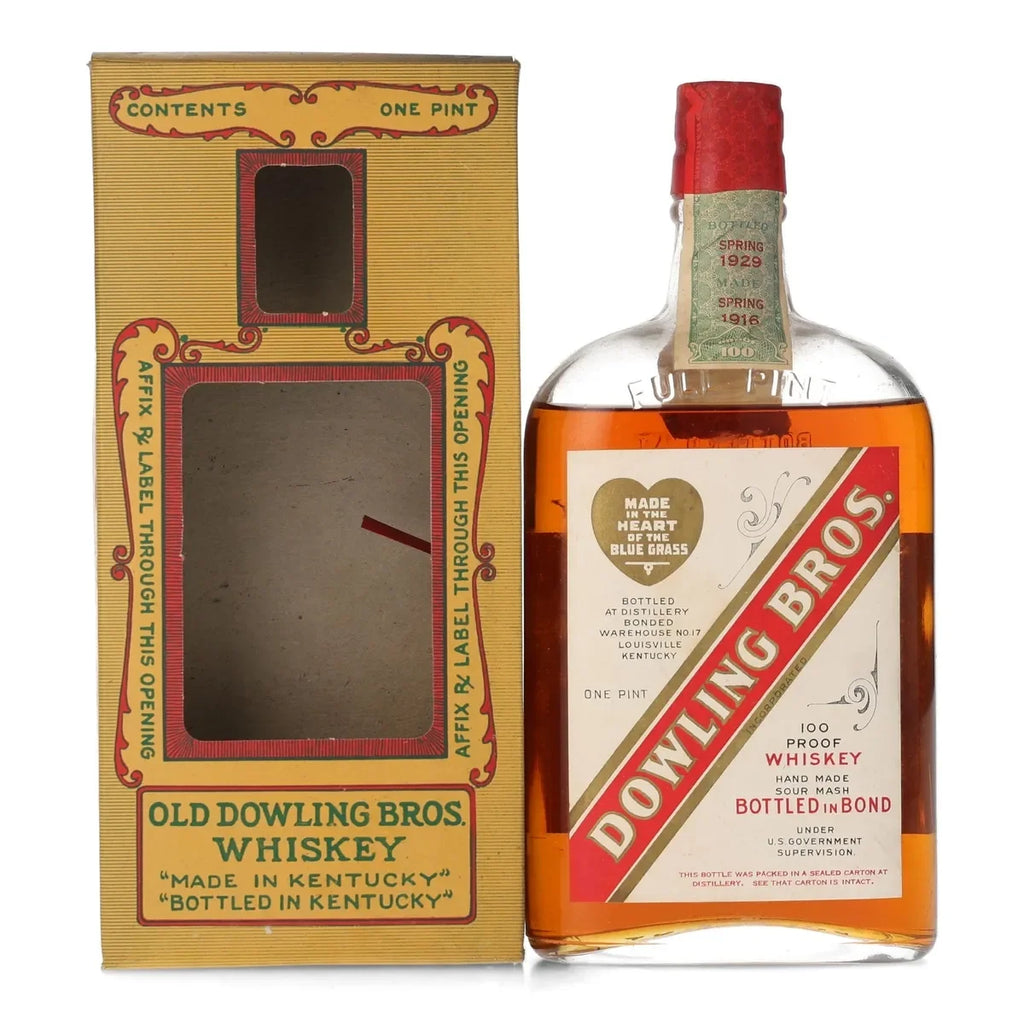 1929 Dowling Bros Old Fashioned Kentucky Whiskey 1pt