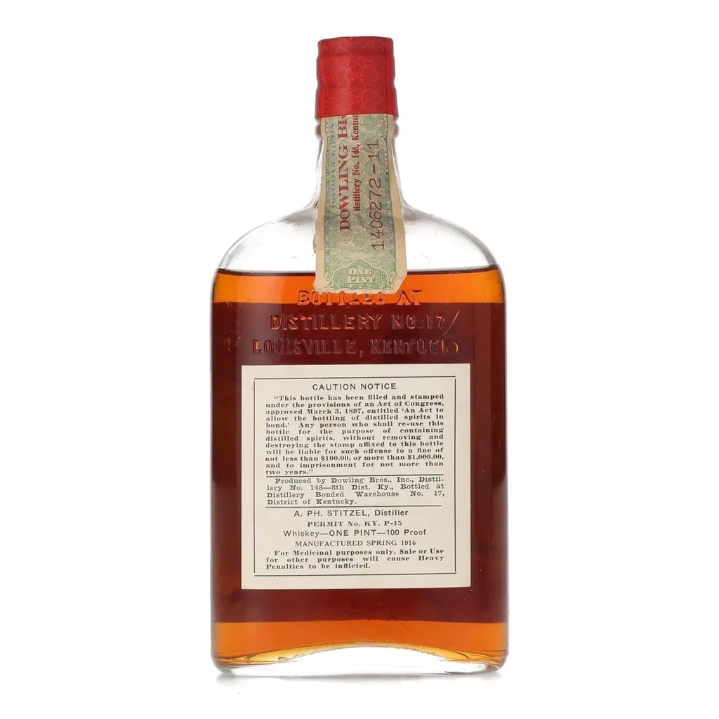 1929 Dowling Bros Old Fashioned Kentucky Whiskey 1pt