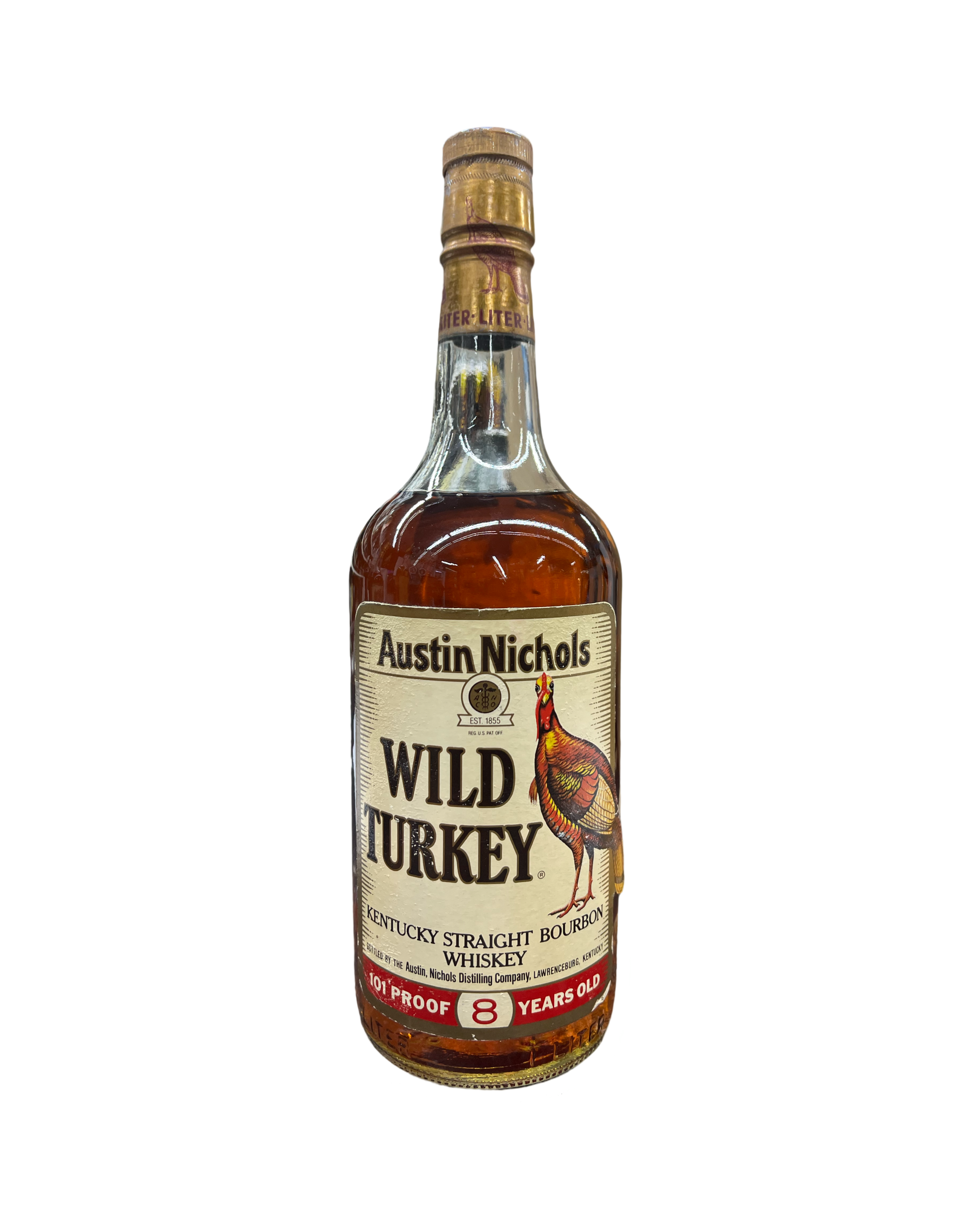 1987 Wild Turkey 101 Proof 8 Year Old Kentucky Straight Bourbon Whiskey 1Lt