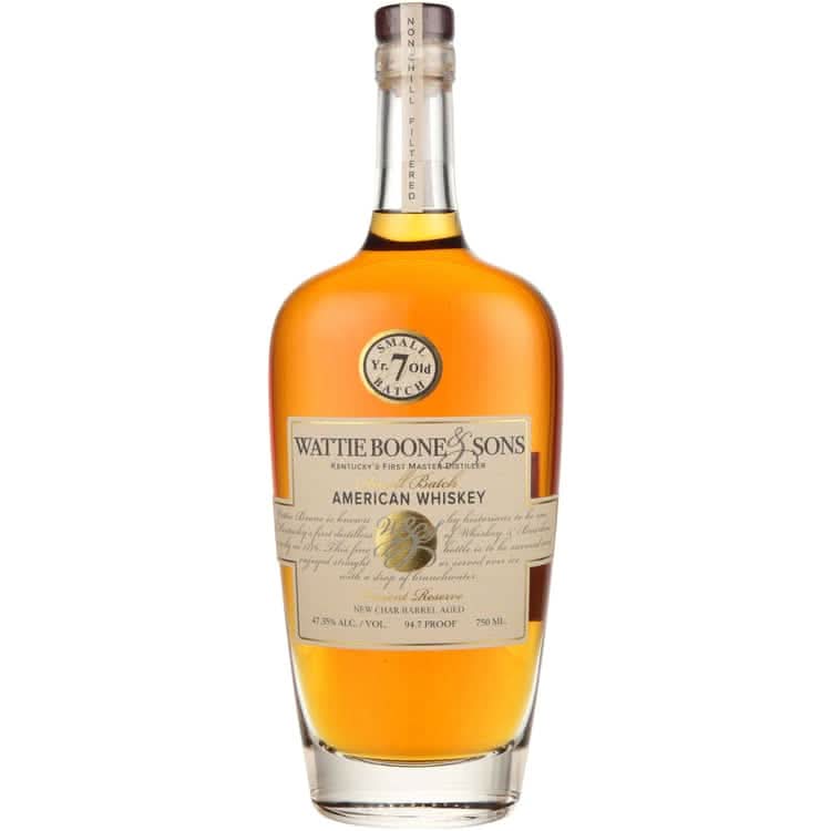 Wattie Boone & Sons Ancient Reserve 7 Year Old American Whiskey 750ml