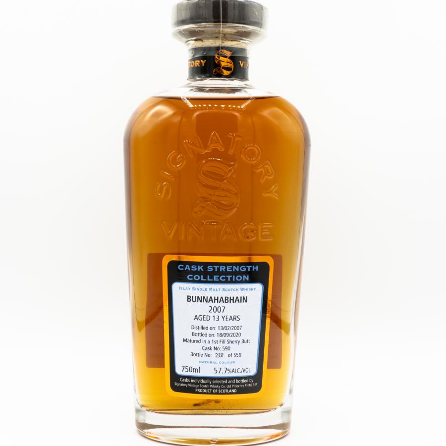 2007 Signatory Vintage Cask Strength Collection Bunnahabhain 13 Year Old Single Malt Scotch Whisky 750ml