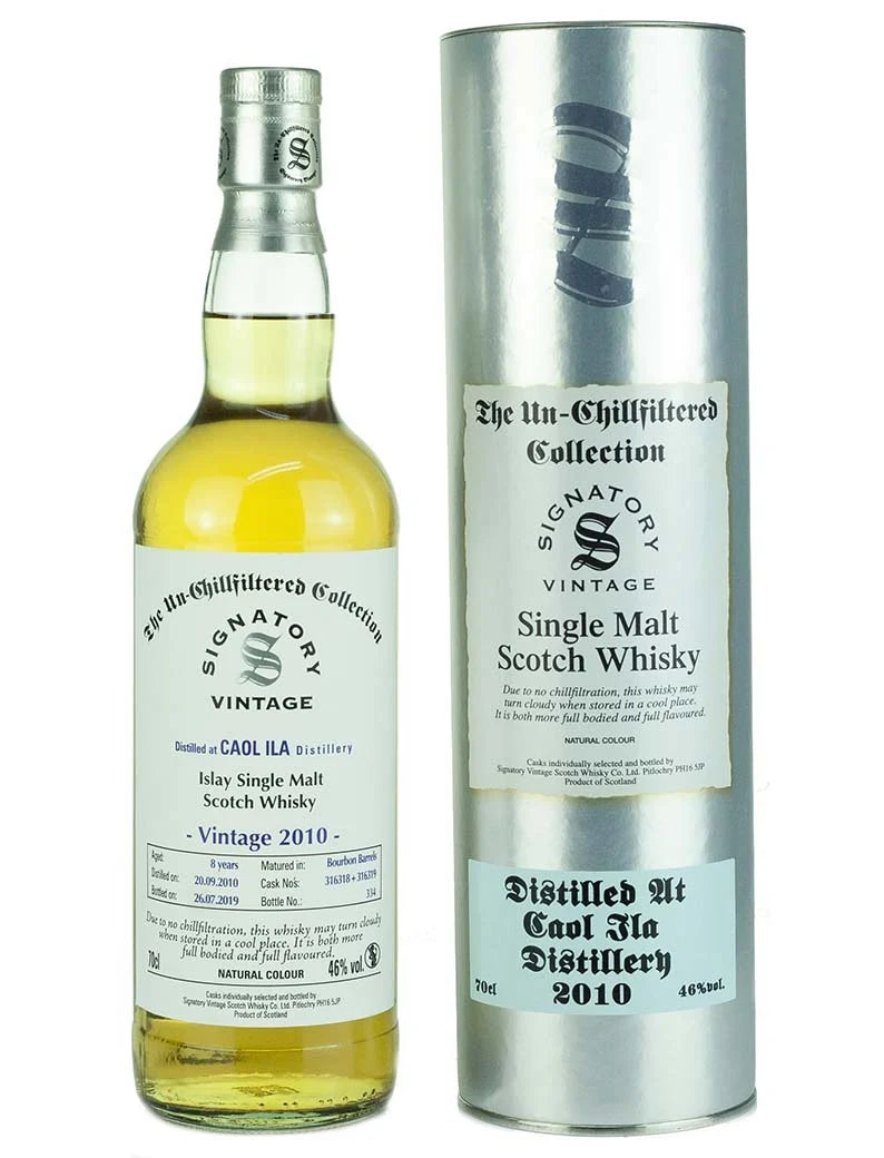 2010 Signatory Vintage The Un-Chillfiltered Collection Caol Ila 8 Year Old Single Malt Scotch Whisky 750ml