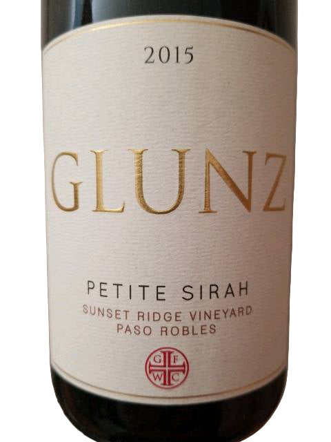 2017 Glunz Sunset Ridge Vineyard Petite Sirah 750ml
