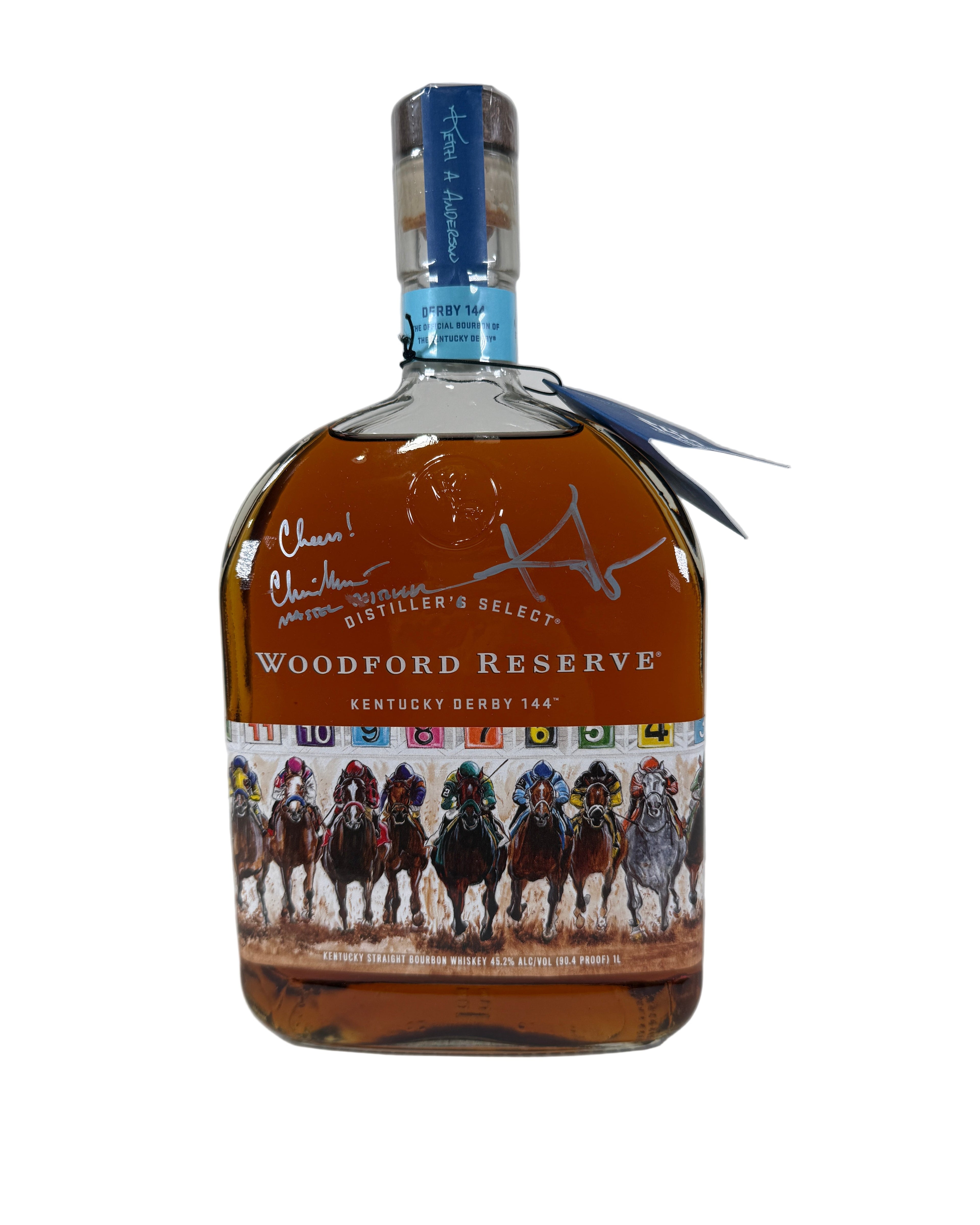 2018 Woodford Reserve Kentucky Derby 144th Edition Straight Bourbon Whiskey 1Lt Signed