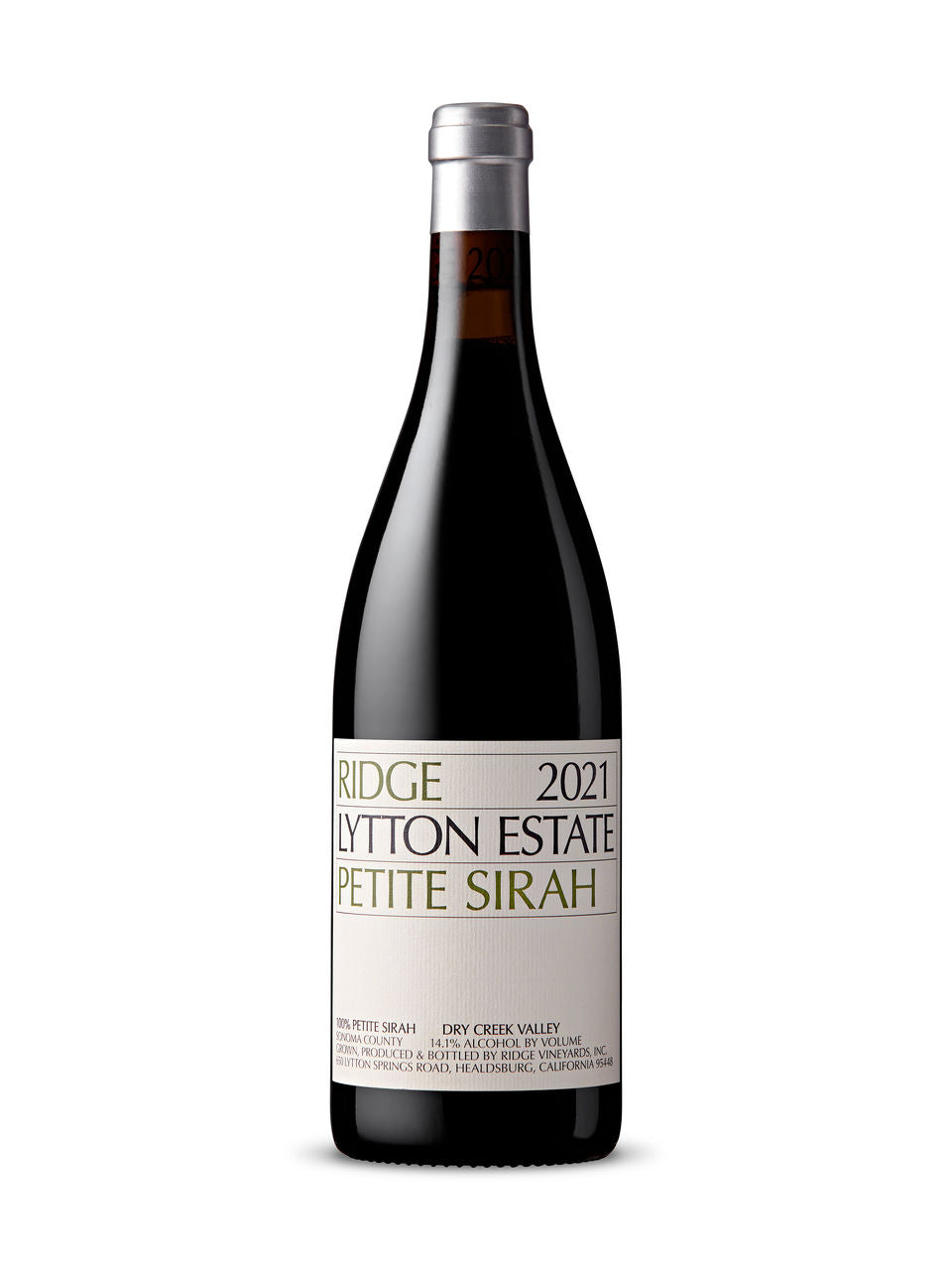 2021 Ridge Vineyards Lytton Estate Petite Sirah 750ml