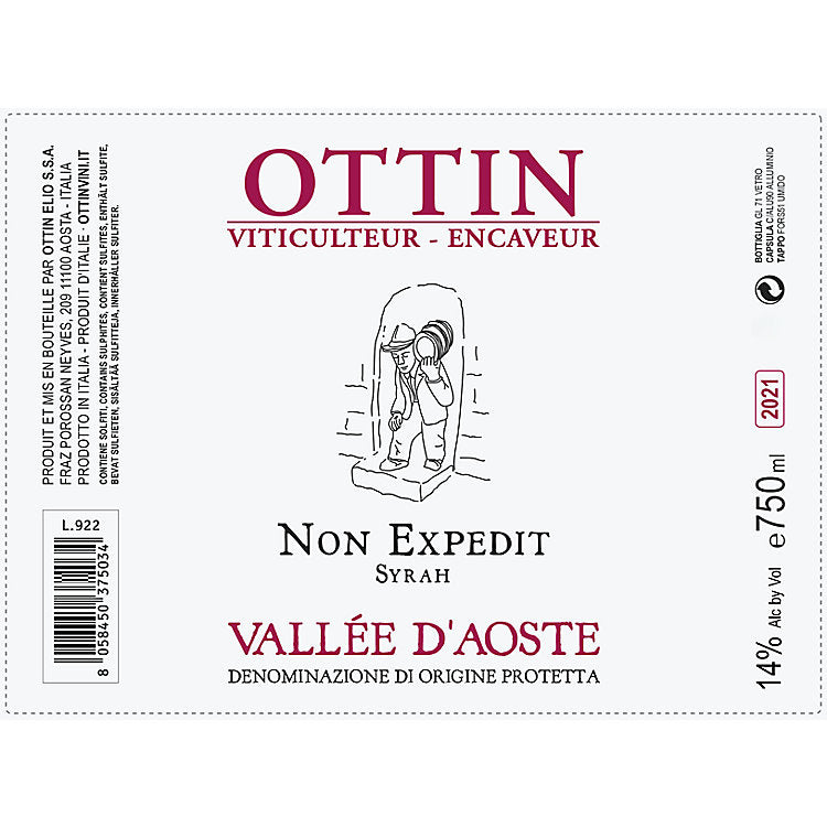 2022 Ottin Non Expedit Vallee d'Aoste Syrah 750ml