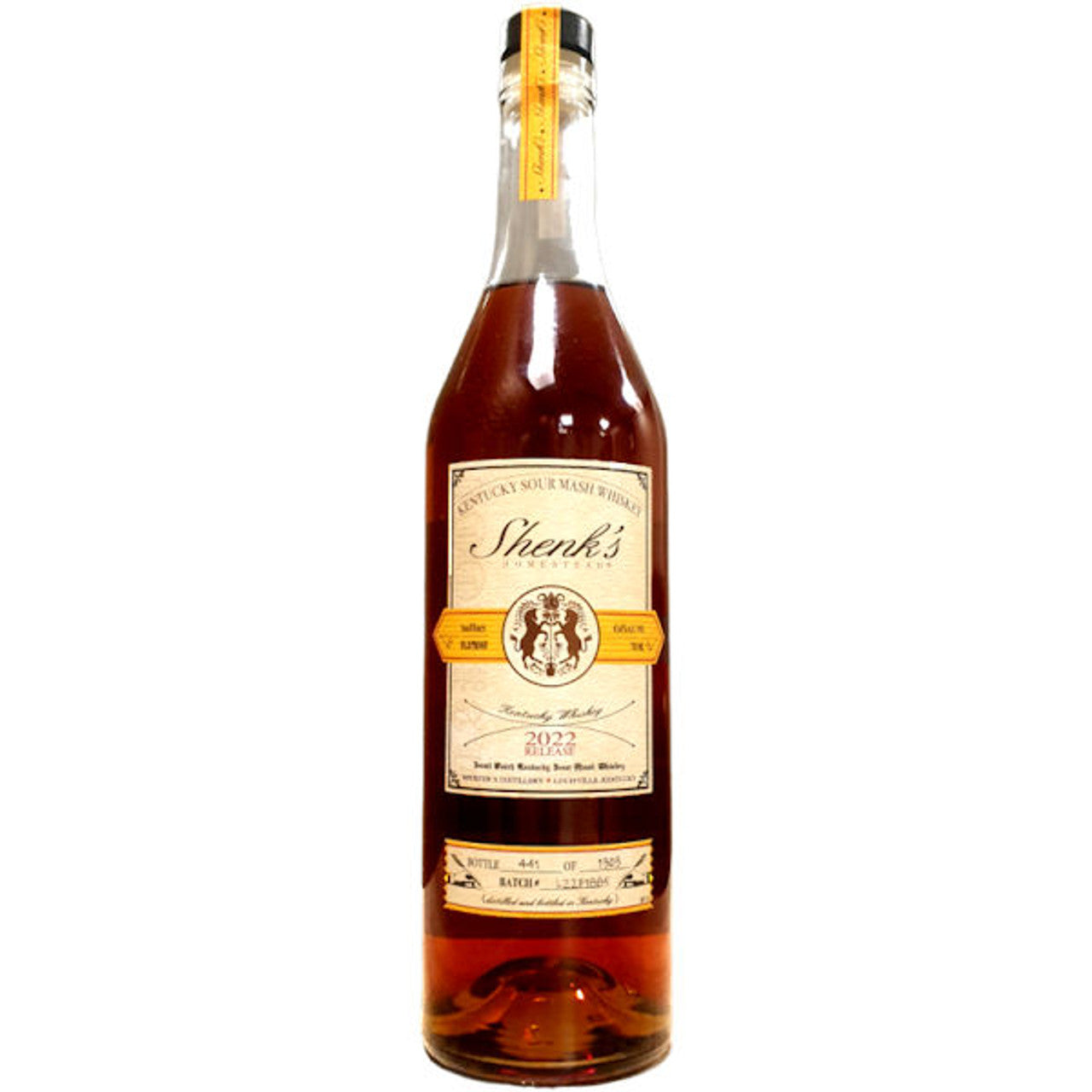 2022 Shenk's Homestead Small Batch Kentucky Sour Mash Whiskey 750ml