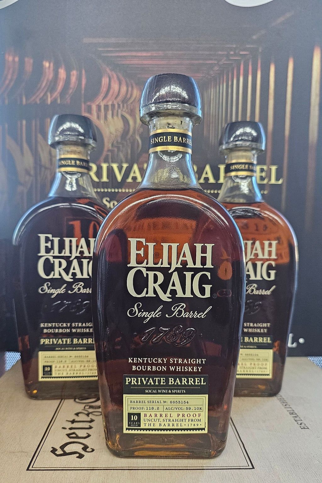 Elijah Craig Barrel Proof SoCal Wine & Spirits Store Pick 6653154 Kentucky Straight Bourbon Whiskey