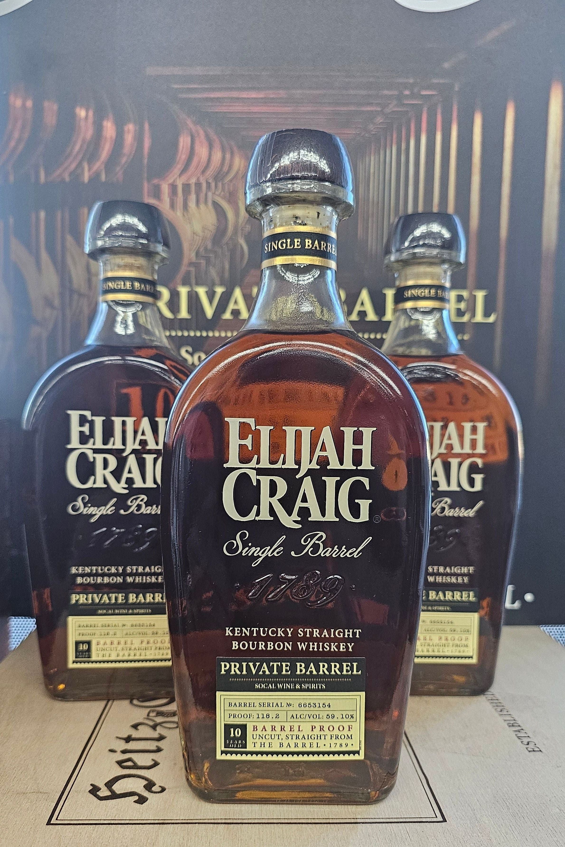 Elijah Craig Barrel Proof SoCal Wine & Spirits Store Pick 6653154 Kentucky Straight Bourbon Whiskey