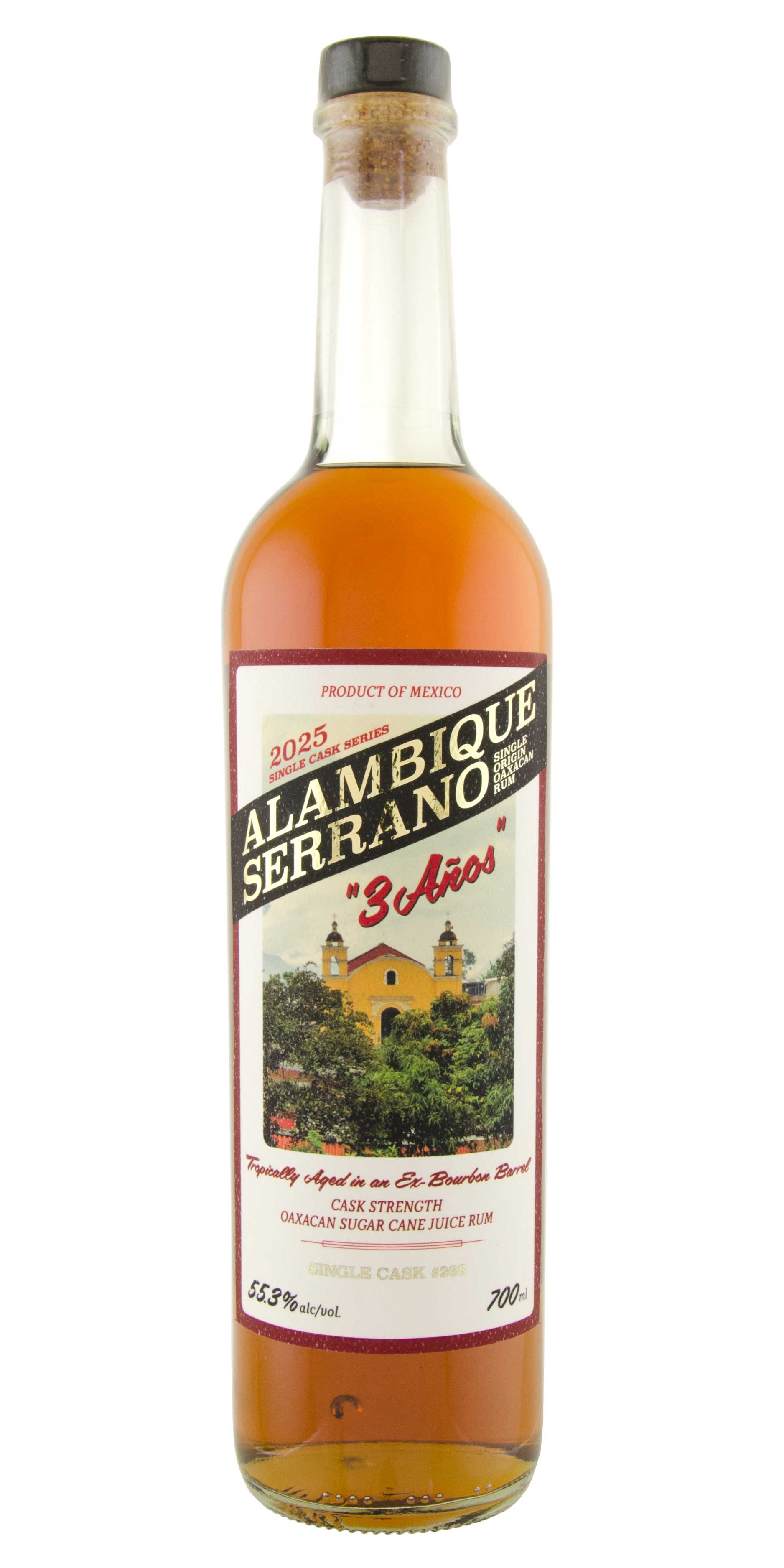 2025 Alambique Serrano 3 Anos Cask 268 Single Origin Oaxacan Rum 700ml