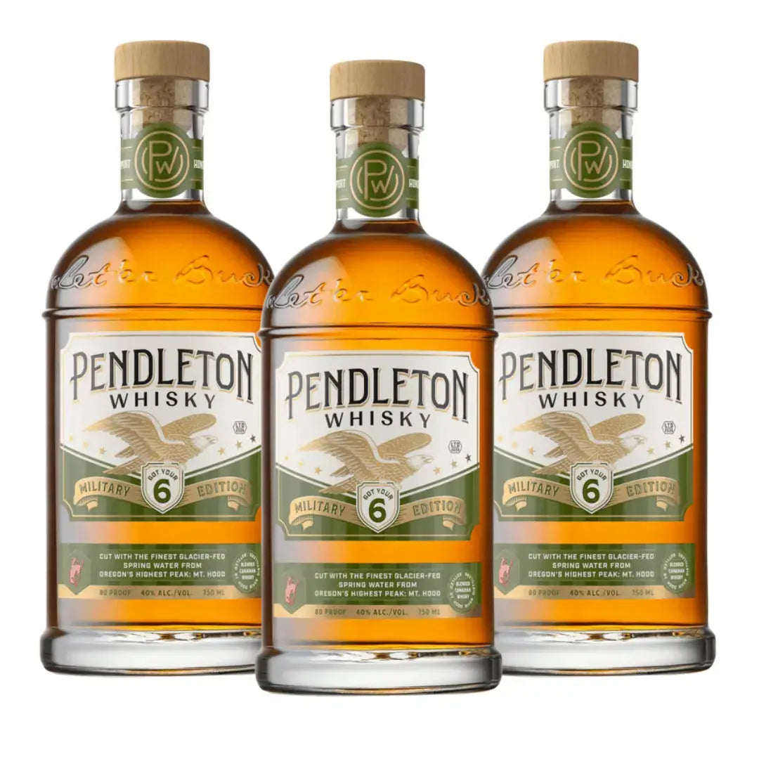 2026 Pendleton We've Got Your Six Military Edition Blended Canadian Whisky 750ml Bundle 3-Pack