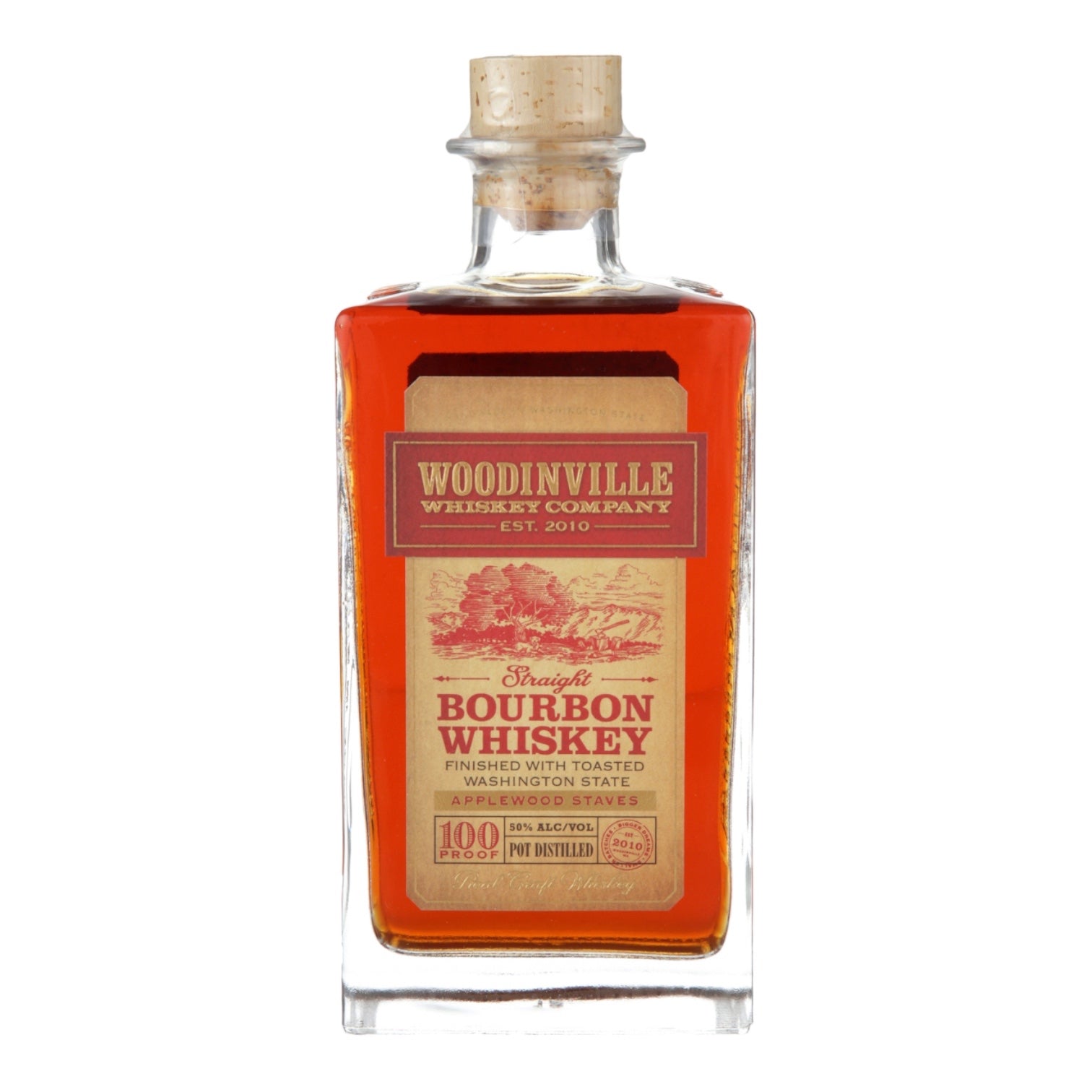 Woodinville Whiskey Co. Applewood Staves Straight Bourbon Whiskey 750ml