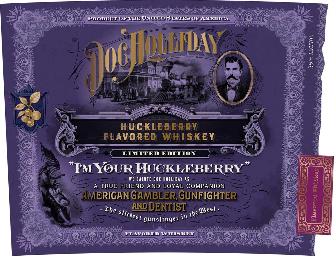 World Whiskey Society Doc Holliday I'm Your Huckleberry Huckleberry Flavored Whiskey 750ml