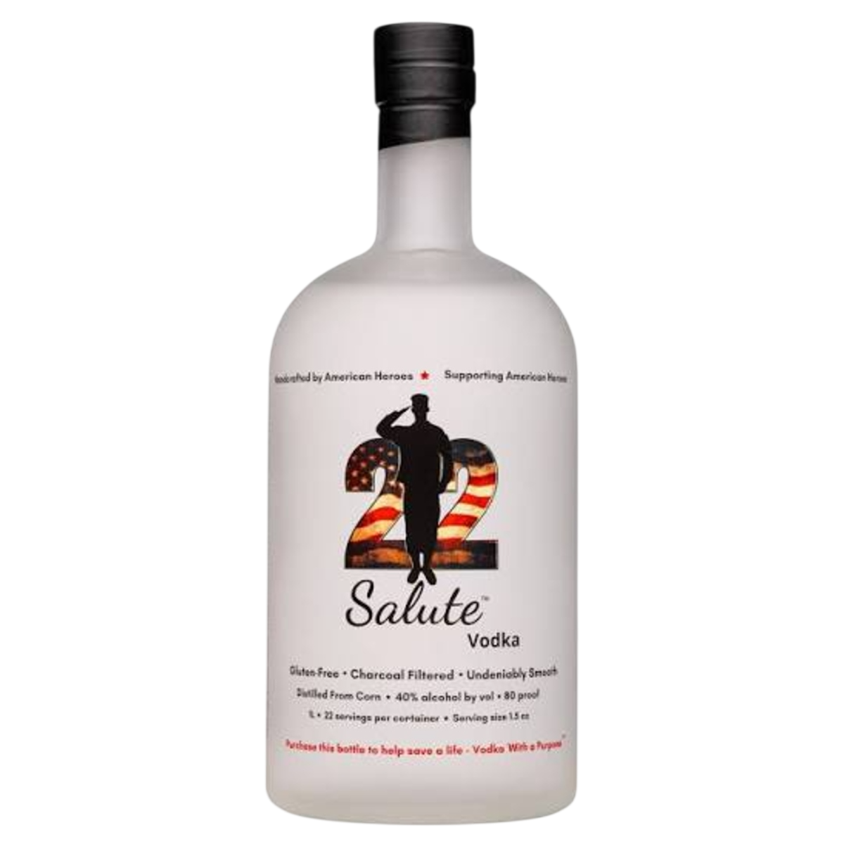 22 Salute Vodka 'With a Purpose' 1L