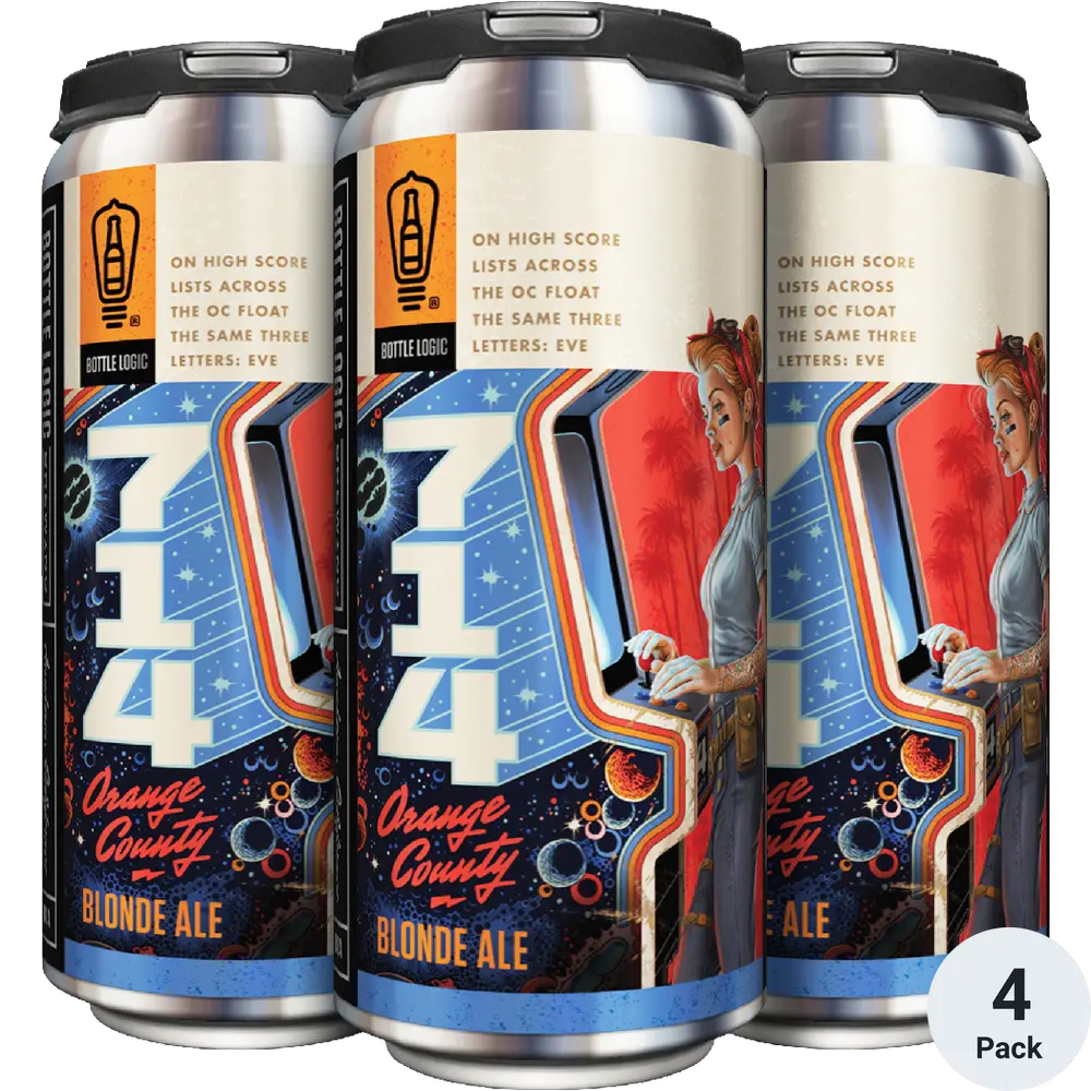 Bottle Logic Brewing 714 Orange County Blonde Ale Beer 4-Pack