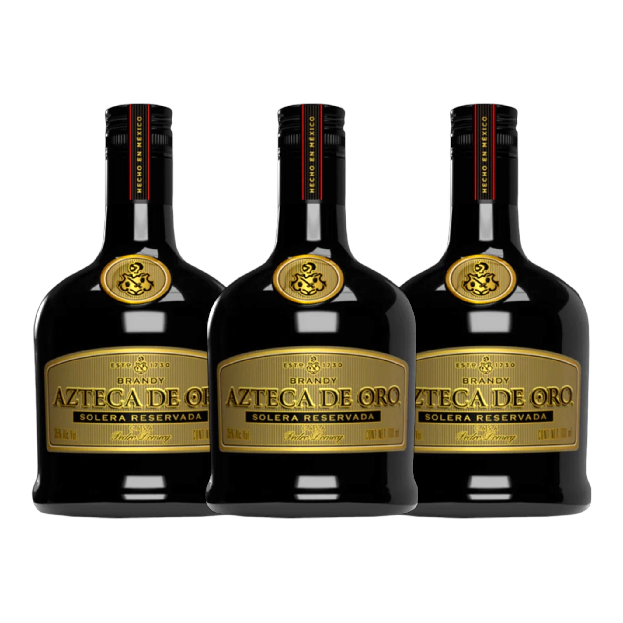 Casa Pedro Domecq Azteca De Oro Solera Reservada Brandy 700ml Bundle 3-Pack