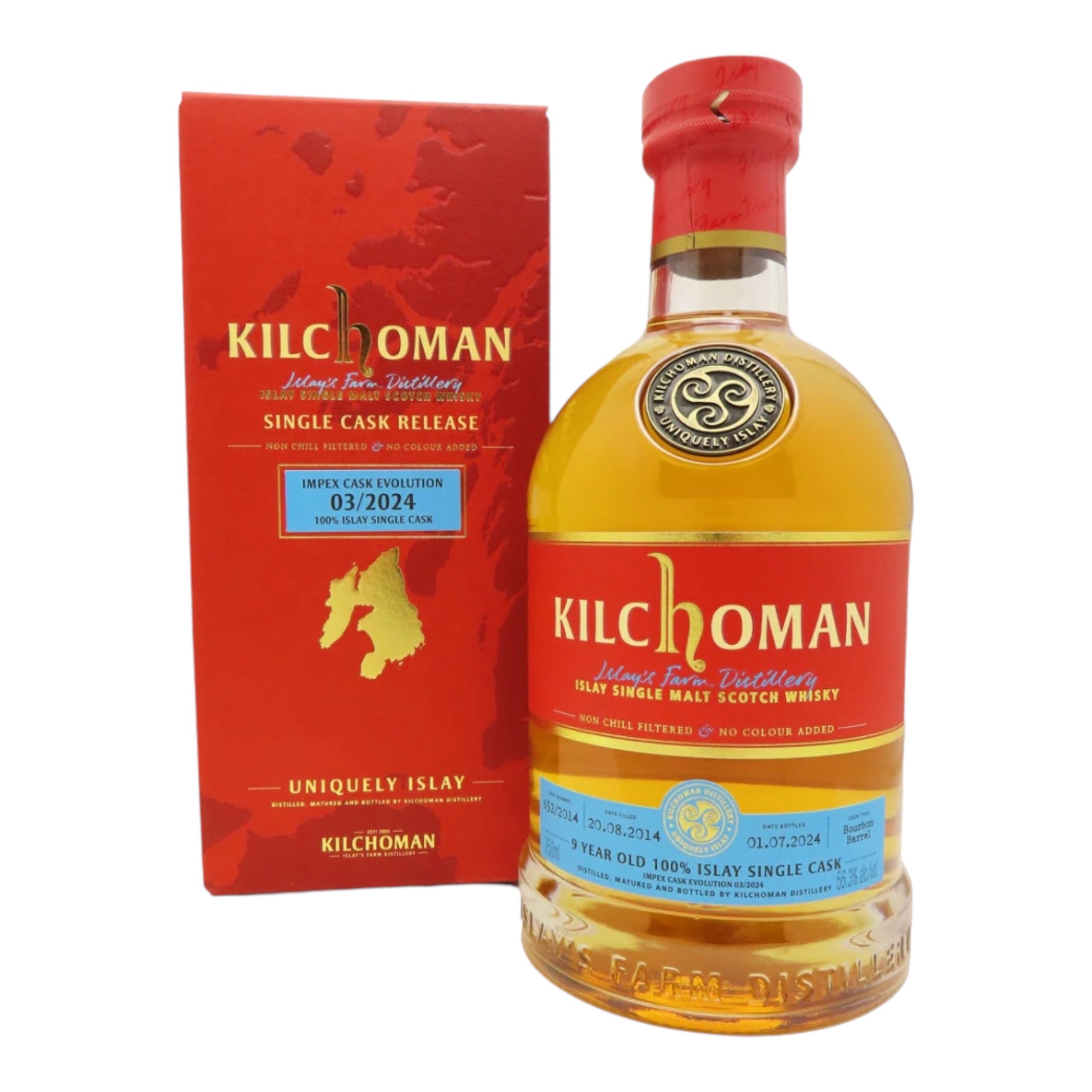 2024 Kilchoman Impex Cask Evolution Bourbon Cask 9 Year Old Islay Single Malt Scotch Whisky 700ml