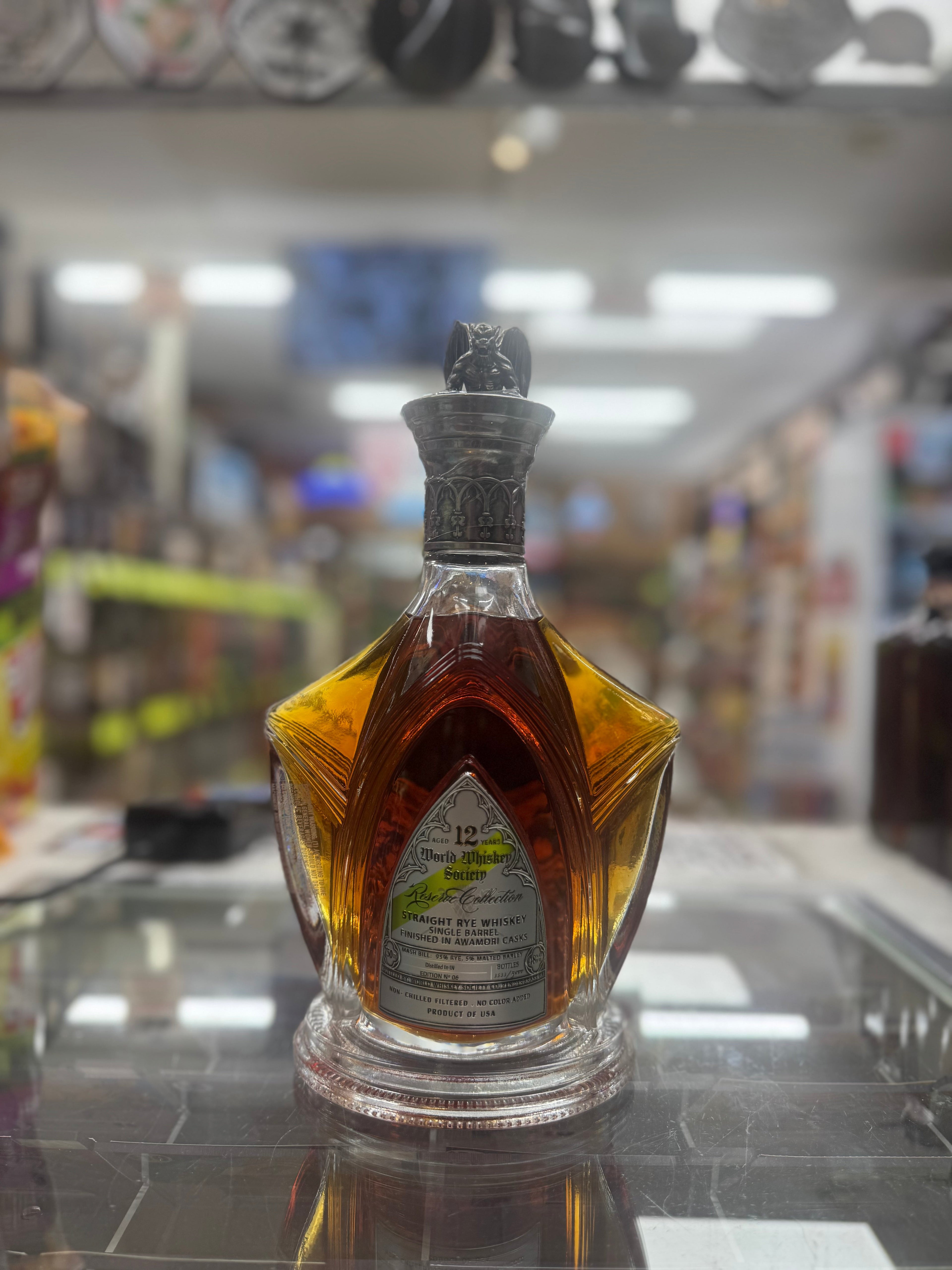 World Whiskey Society Reserve Collection Awamori Casks Finished 12 Year Old Straight Rye Whiskey
