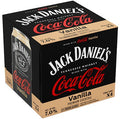 Jack Daniel's No.7 Whiskey & Coca Cola Vanilla Cocktail 4-Pack