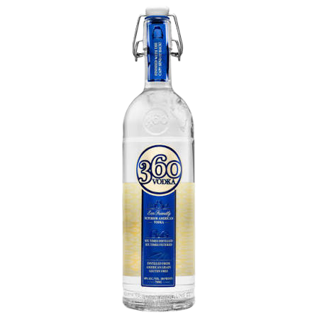 360 Vodka Eco Friendly Superior Vodka Six Time Distilled From American Grain 750 ml