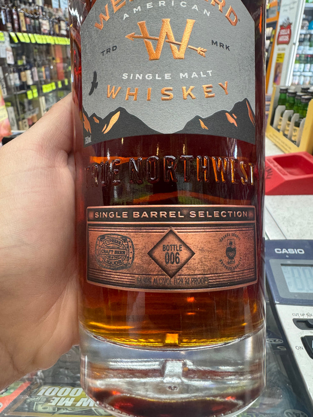 Westward Cypress Craft & OCBS 129.92 Proof Single Barrel American Single Malt Whiskey 750ml