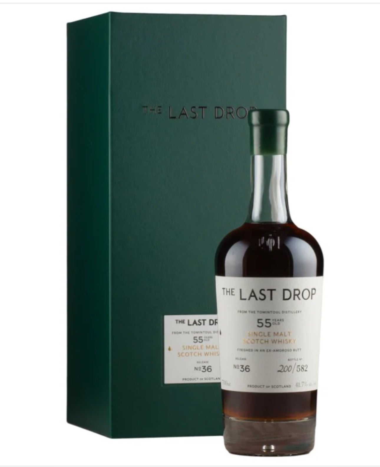 Last Drop Tomintoul 55 Year Old Release No. 36 Single Malt Scotch Whisky