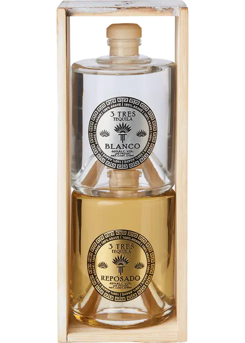 3 Tres Stack Duo Blanco & Reposado Tequila Bundle 375ml 2-Pack