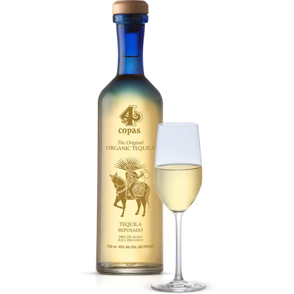 4 Copas Organic Reposado Tequila kosher 750ml