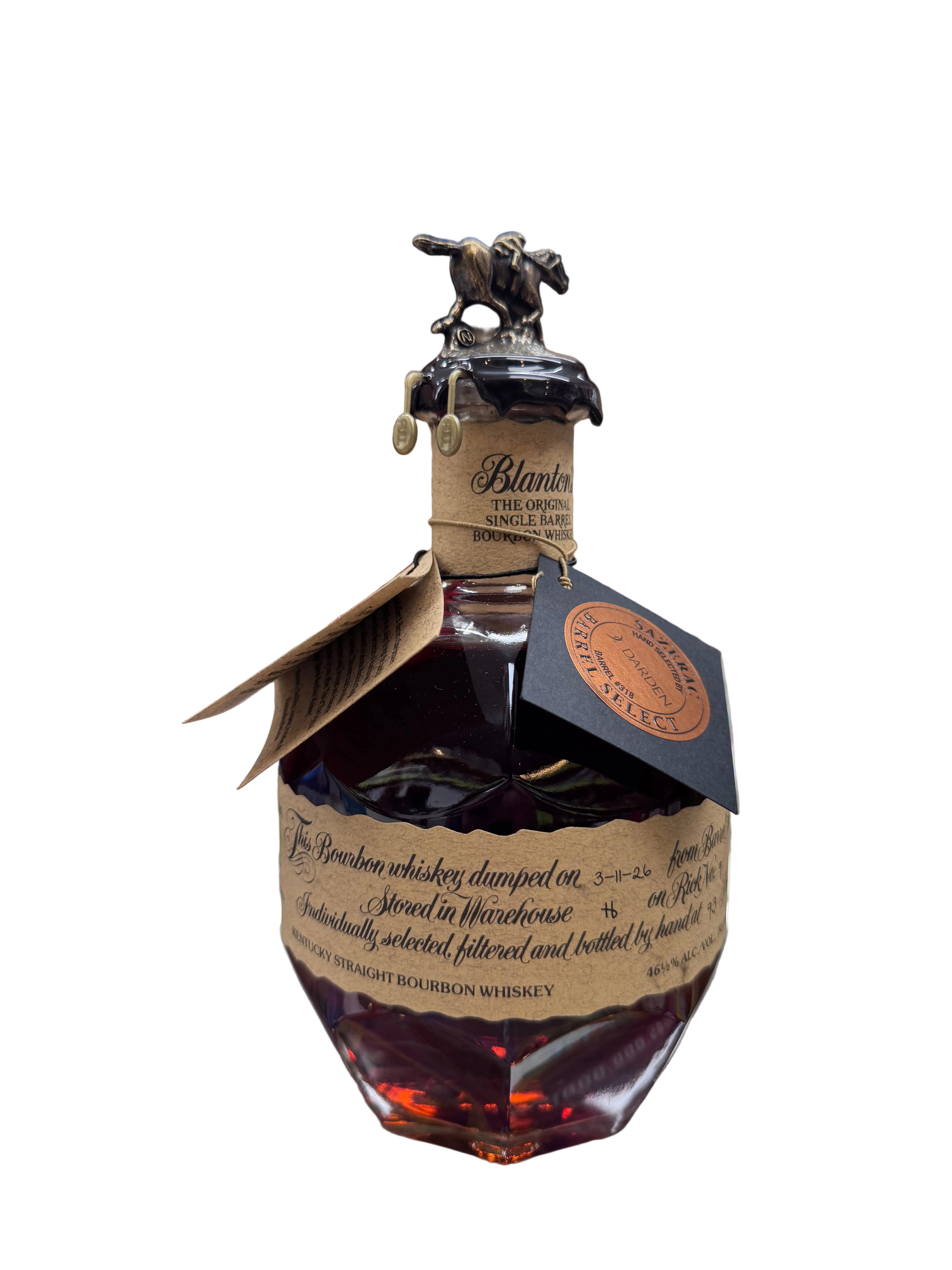 Blanton's Sazerac Barrel Select Orphan Barrel #318 Single Barrel Bourbon Whiskey 750ml