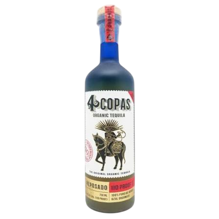 4 Copas Organic Tequila Reposado 110 Proof 750 ML