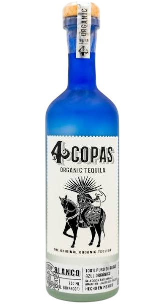 4 Copas Tequila Blanco 750 ml