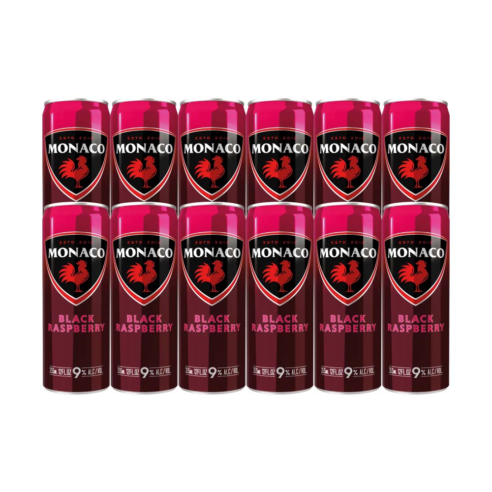 Monaco Black Raspberry Cocktail 355ml Can 12-Pack
