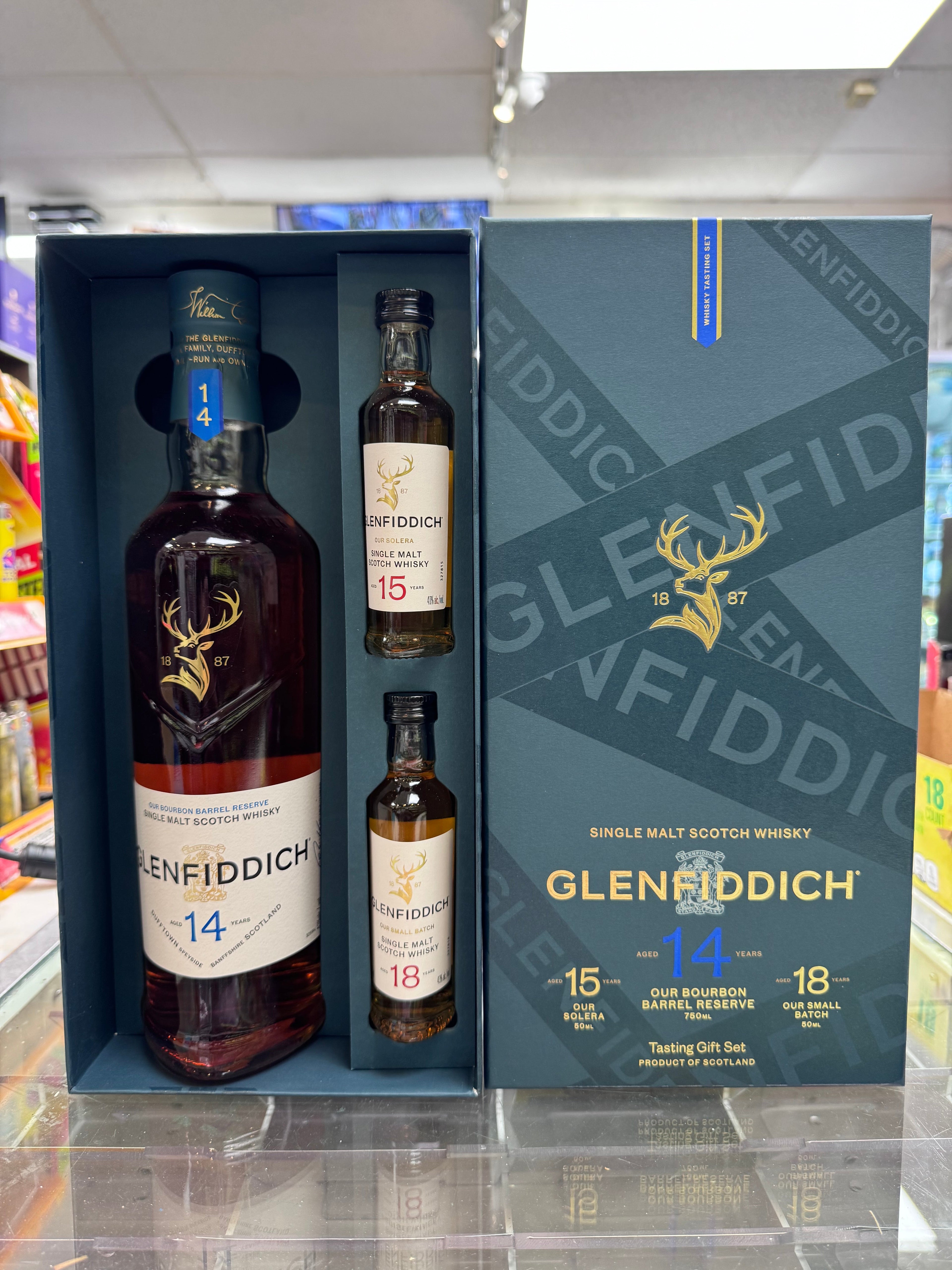 Glenfiddich 14 Year Gift Set (1 15 Year 50mL + 1 18 Year 50mL)