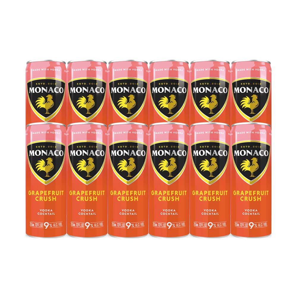 Monaco Grapefruit Crush Vodka Cocktail 355ml Can 12-Pack