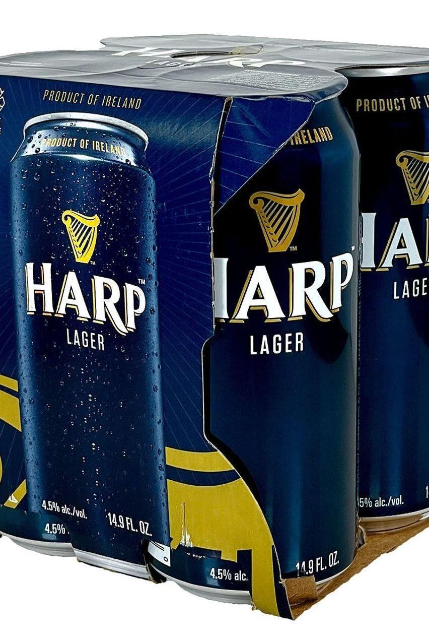 Harp Irish Lager Beer 14.9-Oz Can 4-Pack
