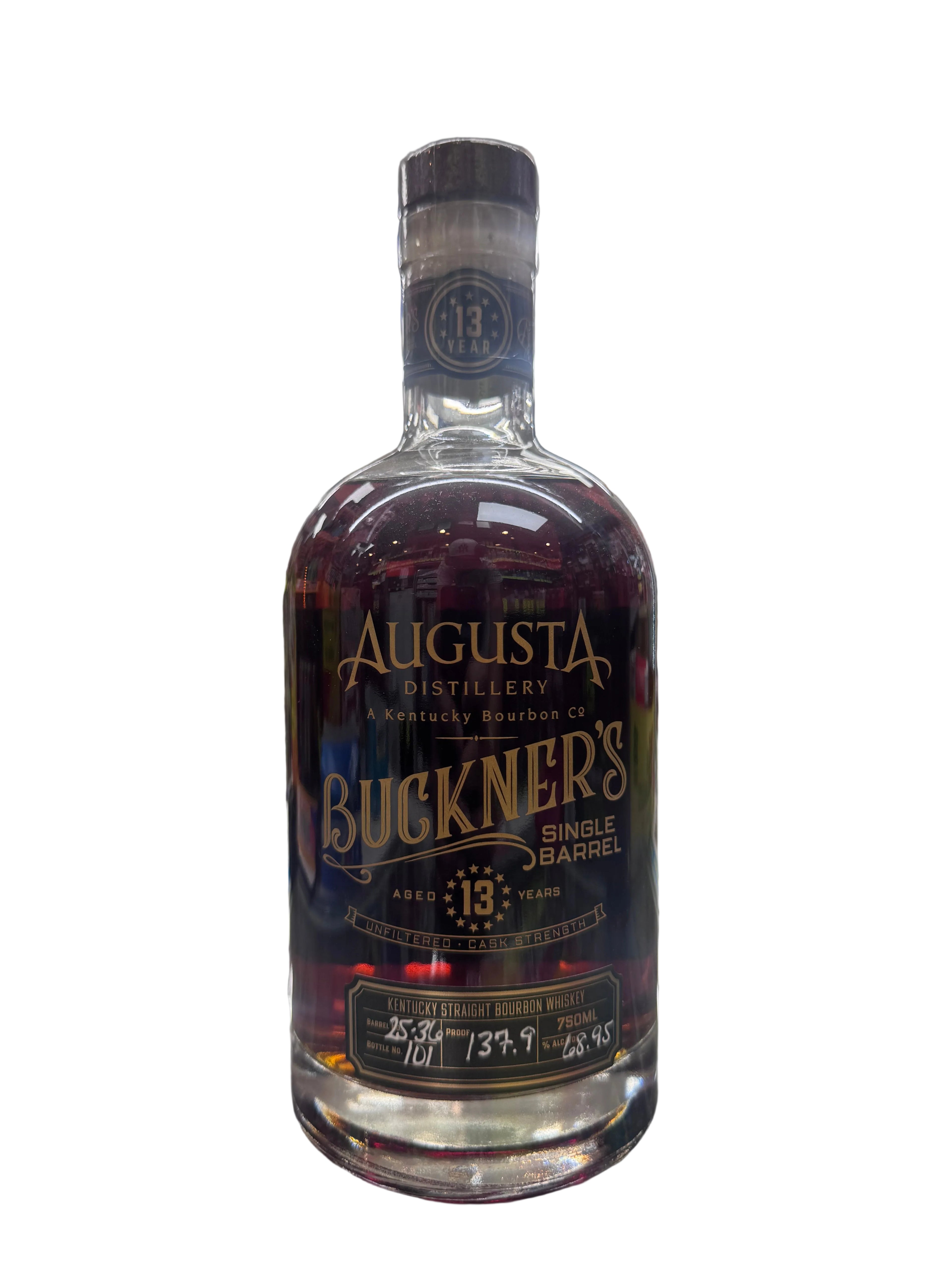 Augusta Buckner's Single Barrel 13 Year Kentucky Straight Bourbon Whiskey 750ml
