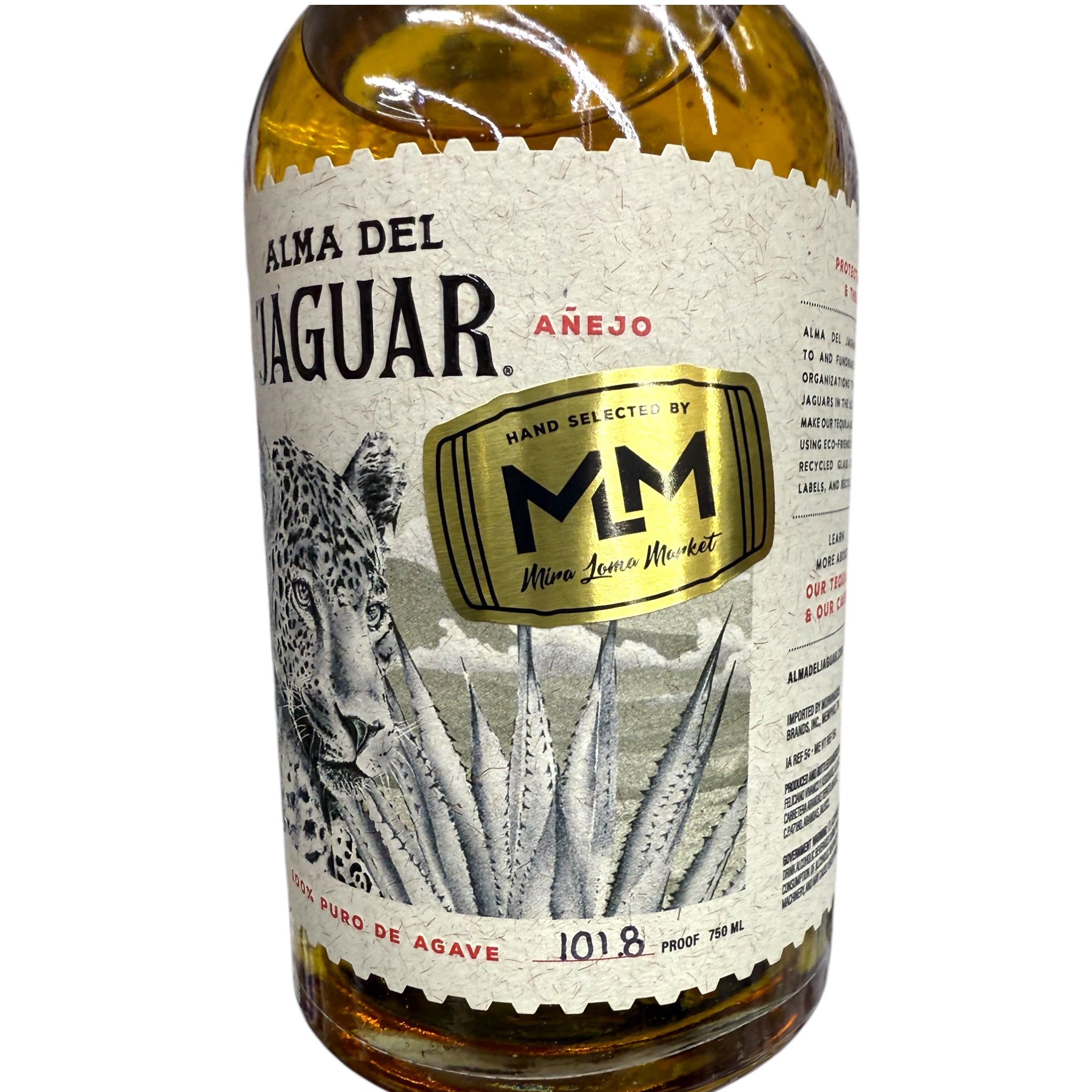 Alma Del Jaguar High Proof Single Barrel MLM Exclusive Anejo Tequila 750ml