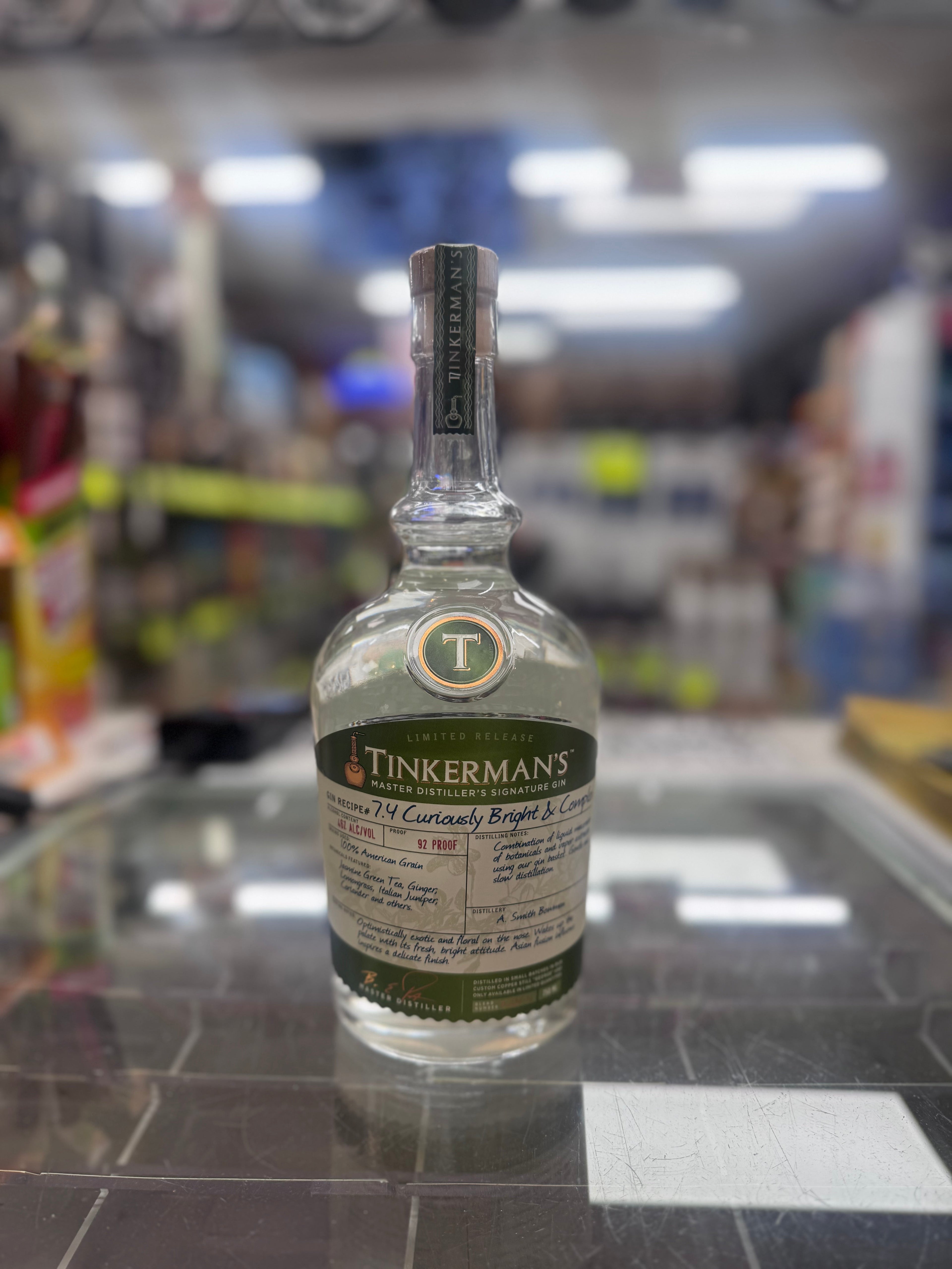 Tinkerman's 7.4 Curiously Bright & Complex Gin 750ml