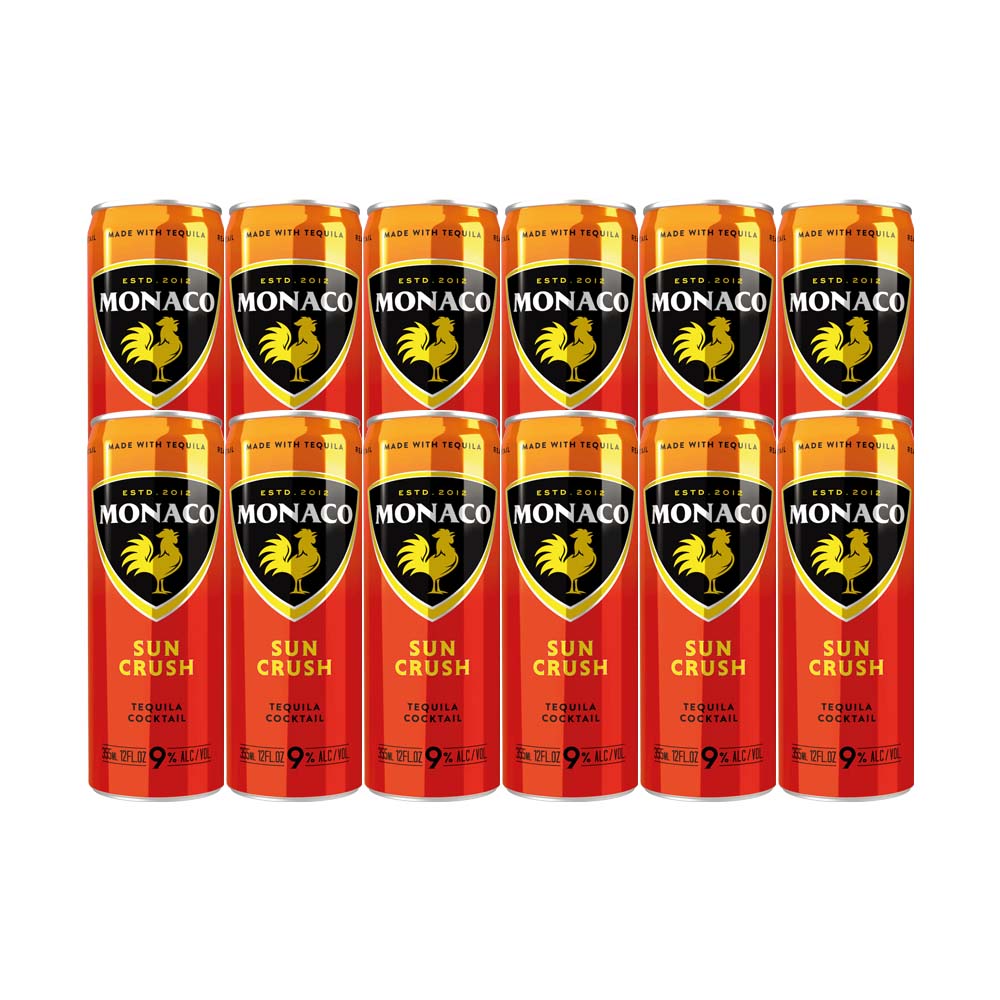 Monaco Sun Crush Tequila Cocktail 355ml Can 12-Pack